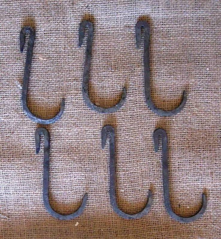 lot 112 image: Heavy Metal Pot Hanger with Hand-Forged Hooks