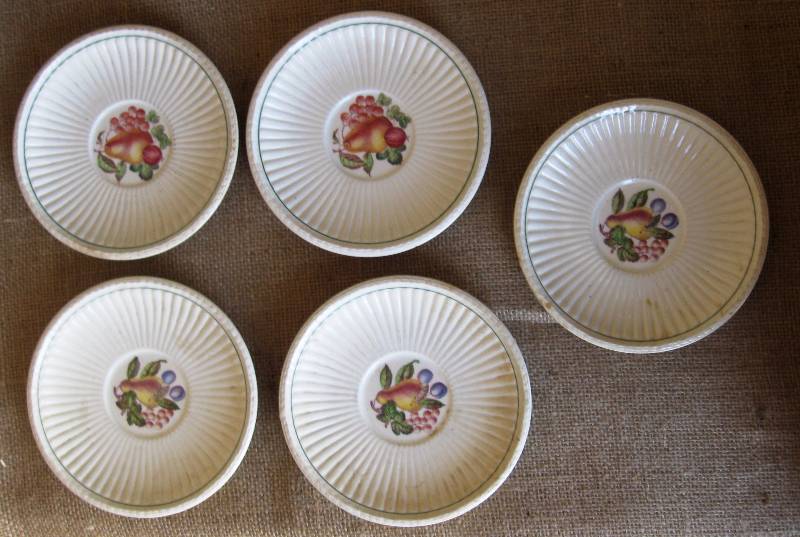 lot 144 image: Early Wedgewood Dinnerware Moss Rose & Wentworth