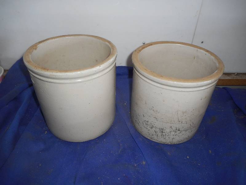 2 VINTAGE CROCKS