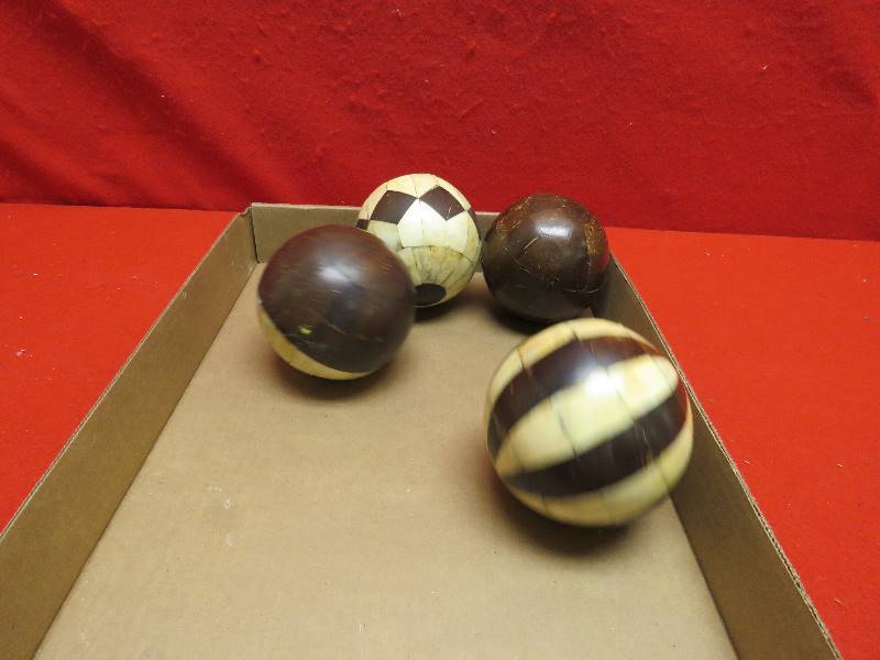 lot 159 image: Collectible Wood Balls