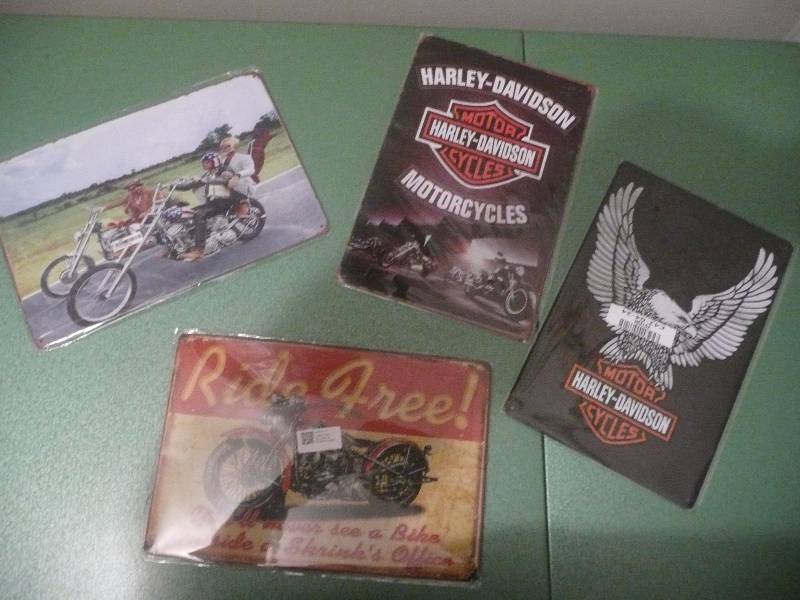 Metal Signs - All New In Wrapper - Motorcycle - See Pictures