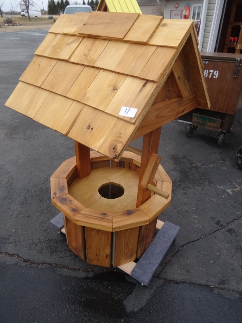 Brand new cedar wishing well