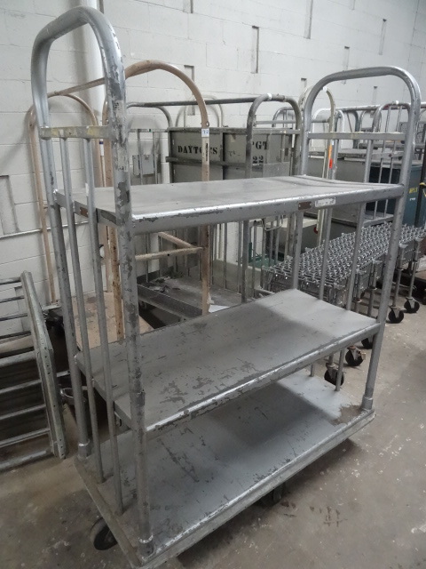 lot 67 image: 3 tier aluminum cart. Heavy duty co...