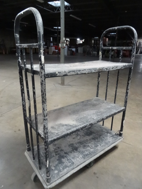 lot 77 image: 3 tier aluminum cart. Heavy duty co...