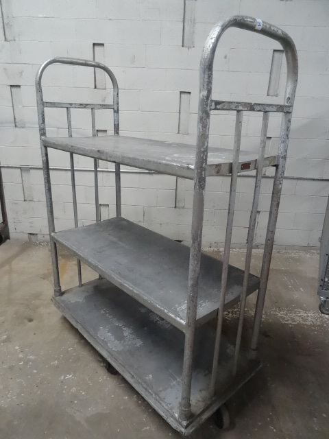 lot 83 image: 3 tier aluminum cart. Heavy duty co...