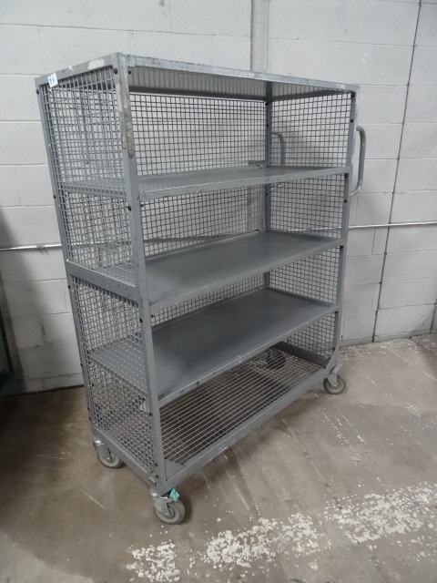 lot 86 image: 5 tier metal warehouse cart. 48 x 2...