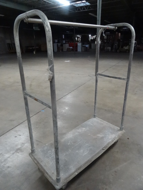 lot 89 image: Aluminum 4 wheel warehouse cart. De...