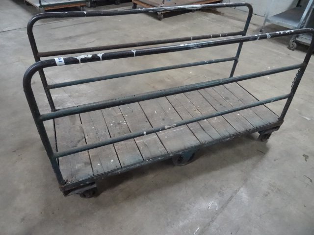 lot 101 image: 6 wheel heavy duty warehouse cart. ...