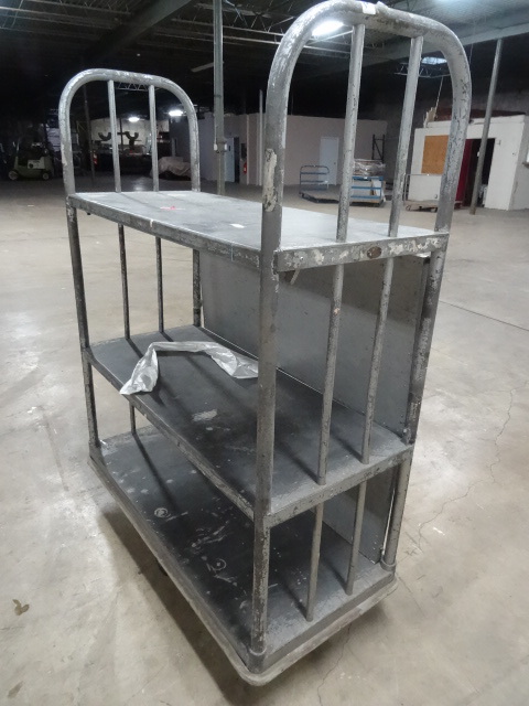 lot 102 image: 3 tier aluminum cart. Heavy duty co...