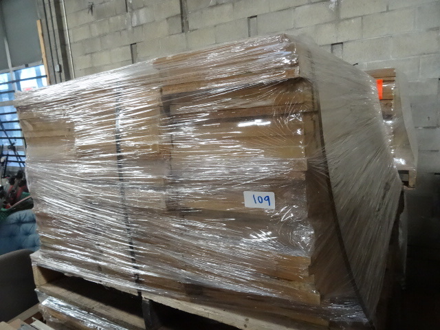 lot 109 image: 11 x 47 shelf boards. Qty 84 boards...