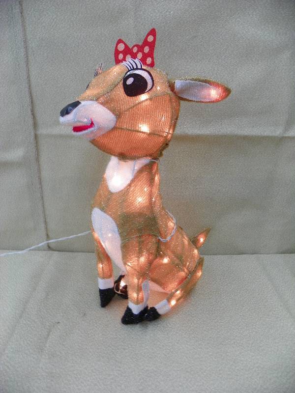 3D Sitting Clarice Reindeer Yard Art