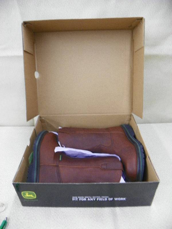 John Deere Mens 10 Waterproo Dark Brown 9