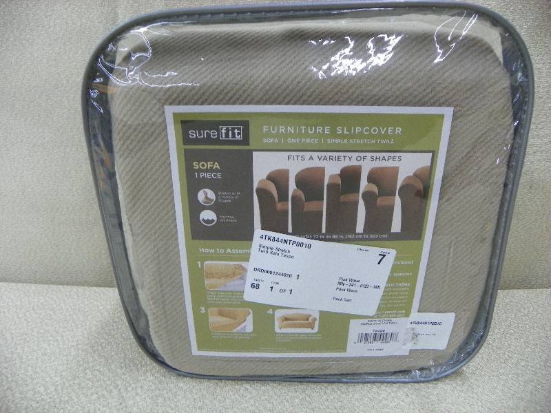 Simple Stretch Twill Sofa cover Taupe