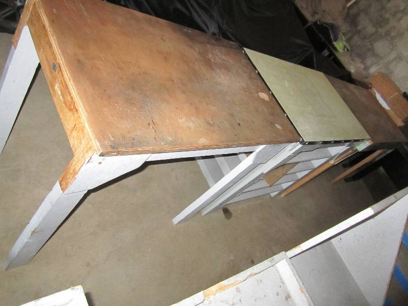 lot 59 image: Lot of 3 work tables...