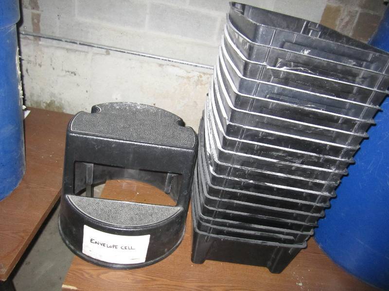 lot 83 image: Lot of sorter bins, and a step stoo...