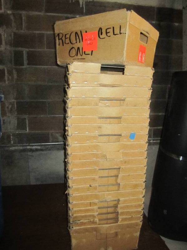 lot 85 image: Lot of wire topped cardboard bins...