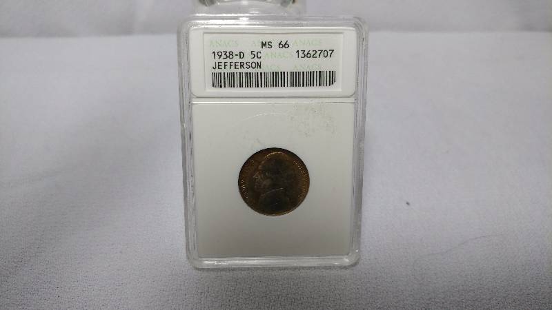 1938-D JEFFERSON NICKEL (MS 66)