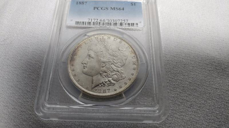 1887 MORGAN SILVER DOLLAR (PCGS MS64)