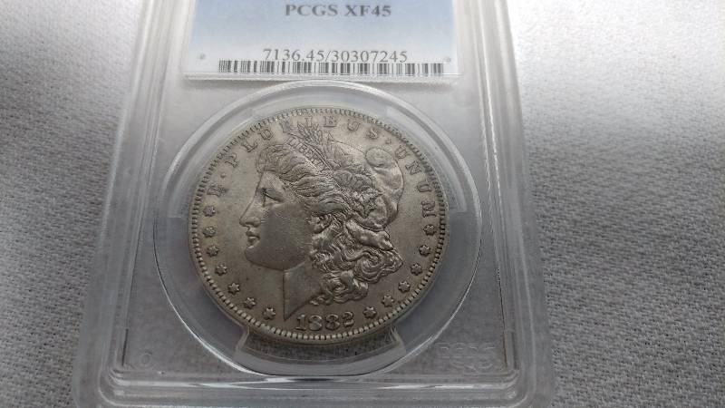 1882-O MORGAN SILVER DOLLAR (PCGS XF45)