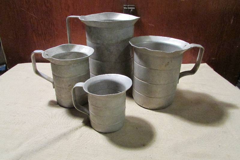 Vintage Aluminum Measuring Pitchers