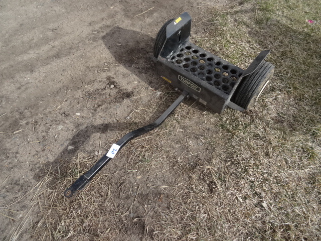 lot 20 image: Ride on Turfco jungle wheels. For lawn mowers or aerators