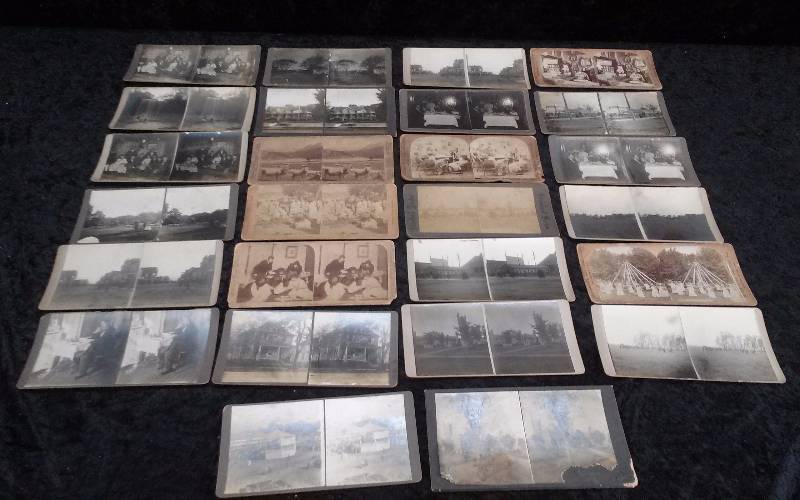 lot 4 image: Lot - Antique Stereograph SlidesCards