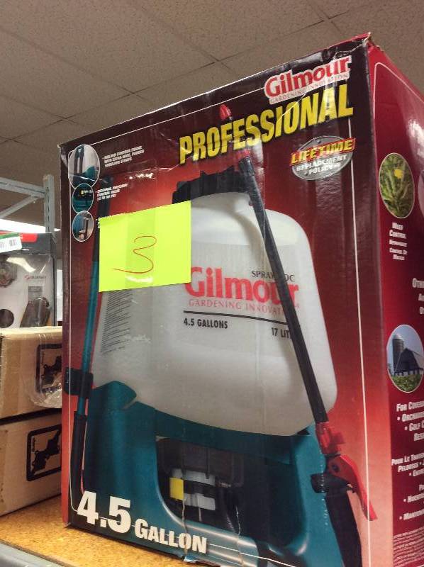 lot 3 image: Gilmour Back Pack Sprayer BP4 TealWhite never used