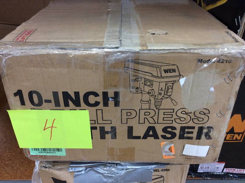 lot 4 image: WEN Drill Pres. 10 in. with Laser 4210 never used