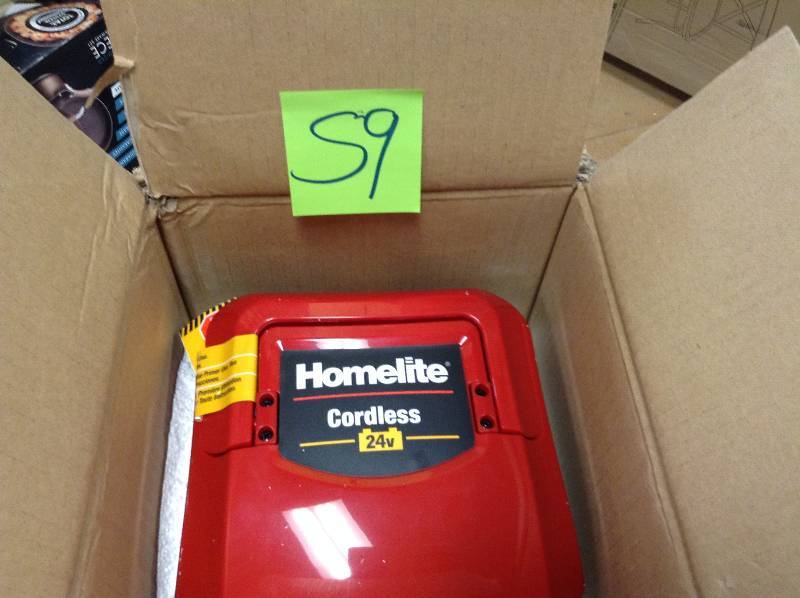 lot 59 image: Homelite 24 Volt Replacement Cordless Battery for Electric Lawn Mower never used