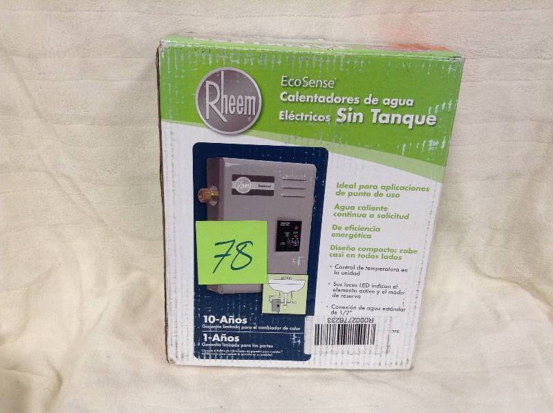 lot 78 image: Rheem RTE 9 Electric Tankless Water Heater, 3 GPM