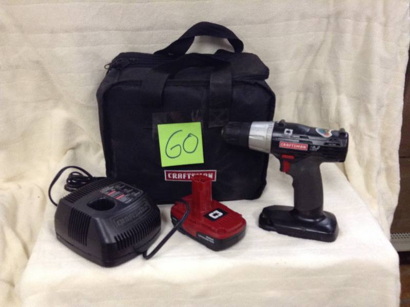 lot 60 image: Craftsman cordless drill used in working condition