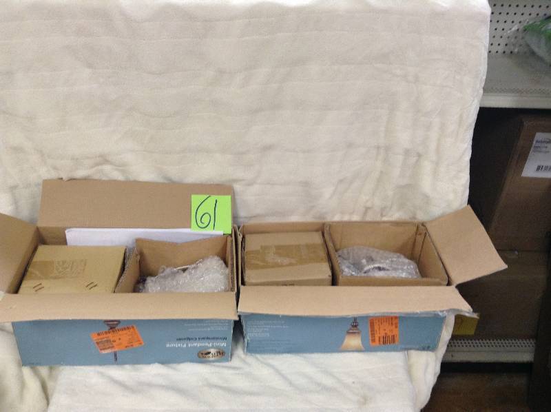 lot 61 image: Lot of 2 Hampton Bay Mini Pendant Fixtures never used