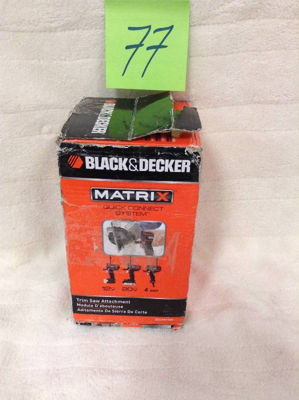 lot 77 image: Black and Decker Matrix Trim Saw Attachment