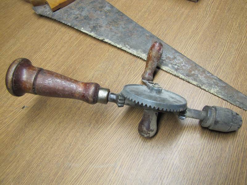 Box of vintage tools