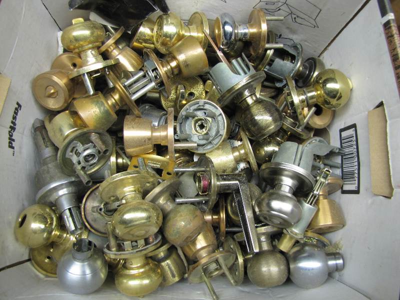 Huge Lot of Misc door knobs, screws, plates etc