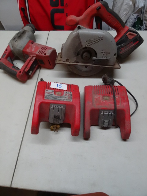 Milwaukee 18 volt hammer drill and ...