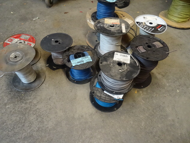 11 rolls of various electrical wire...