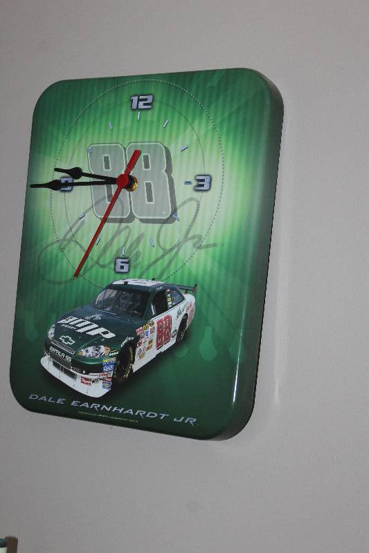 lot 9 image: Dale Earnhardt Jr. #88 Amp Energy Drink Chevrolet NASCAR Wall Clock