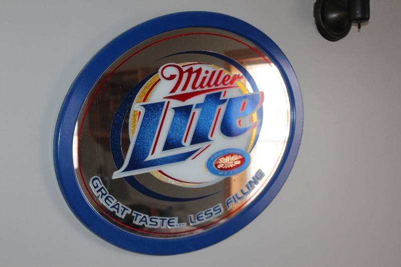 lot 12 image: Miller Lite Beer Wall Mirror