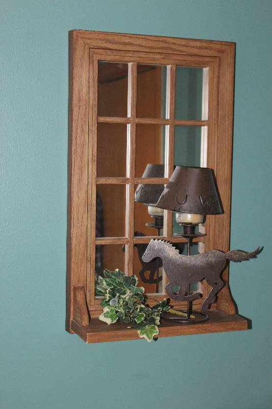 lot 62 image: Decorative Wall Mirror & Horse Statue