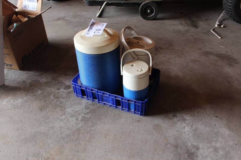 lot 74 image: Lot of (3) Coleman,Gott Water Cooler Jugs