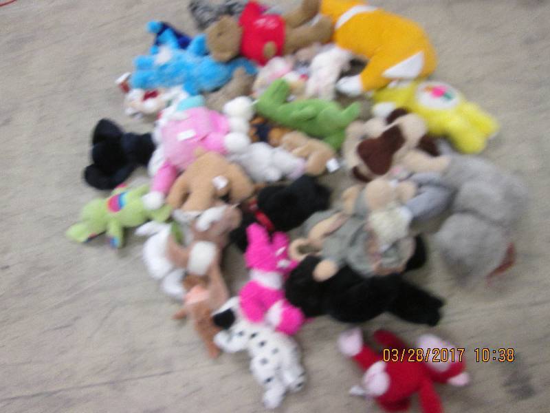 huge lot of stuffed animals ...