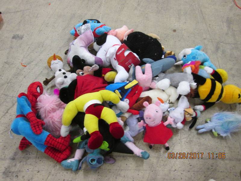 huge lot of stuffed animals lots of...