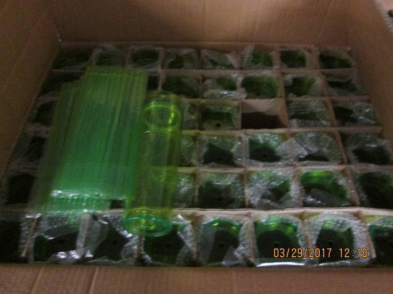 1 case of trans. lime tall tumblers...