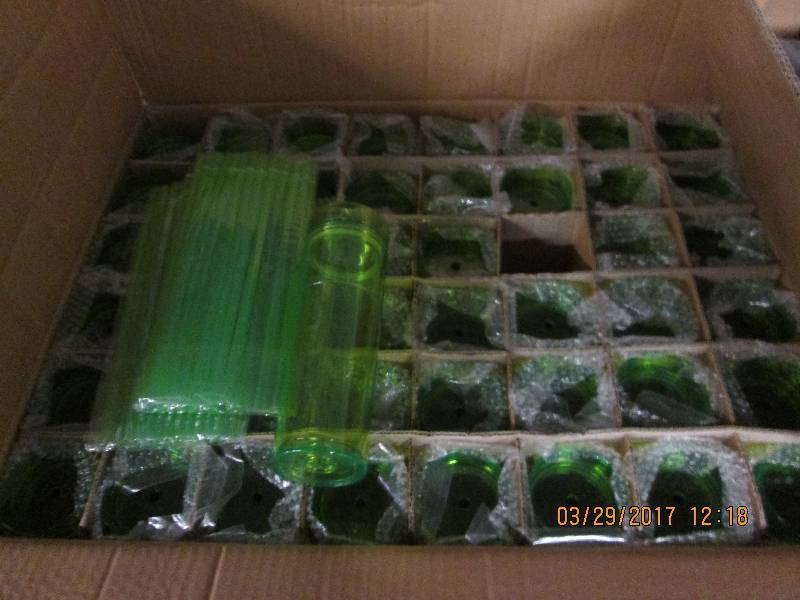 1 case of trans. lime tall tumblers...