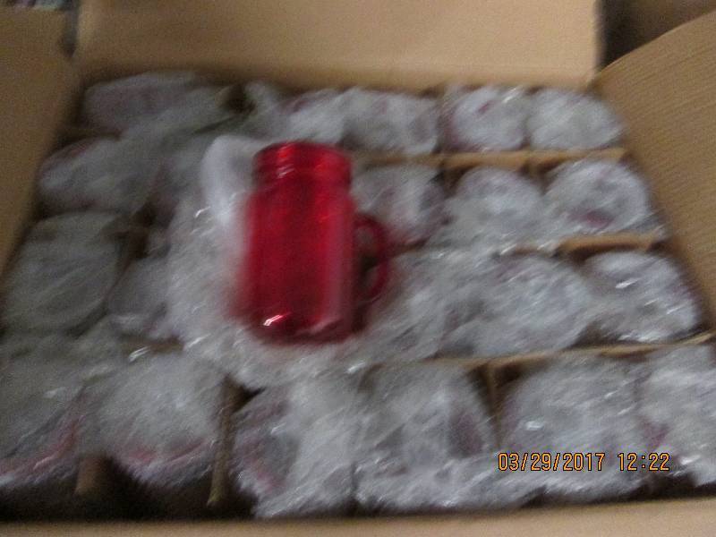1 case of red mason jar tumblers 24...
