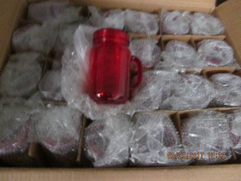 1 case of red mason jar tumblers 24...