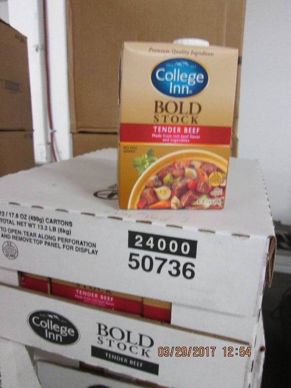 1 case of college inn bold stock te...
