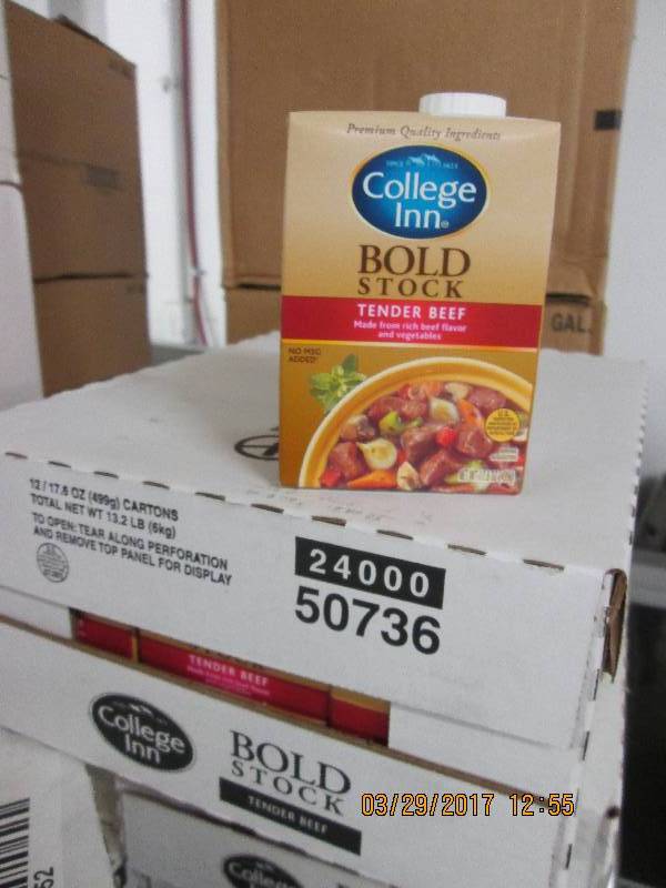 1 case of college inn bold stock te...