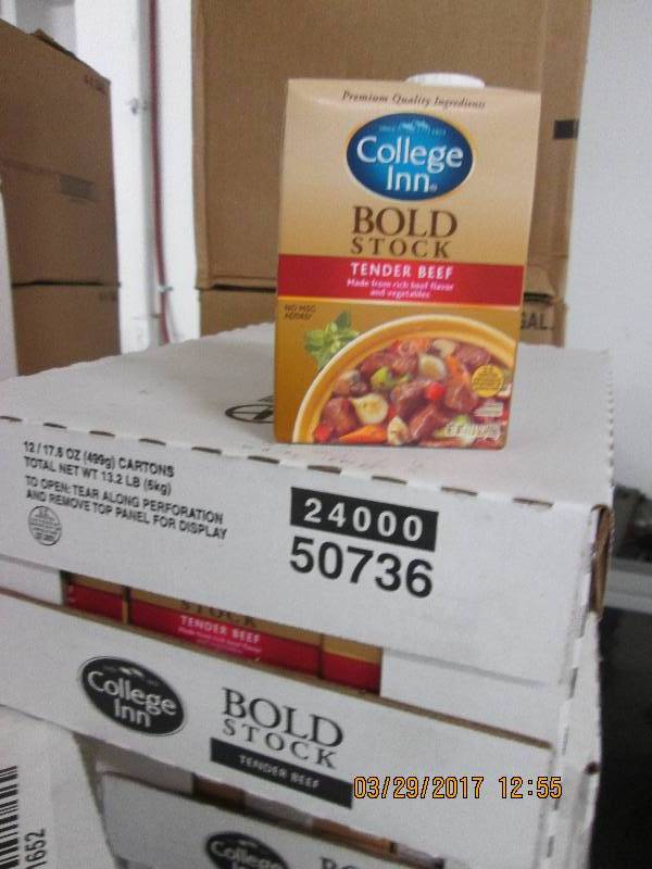 1 case of college inn bold stock te...